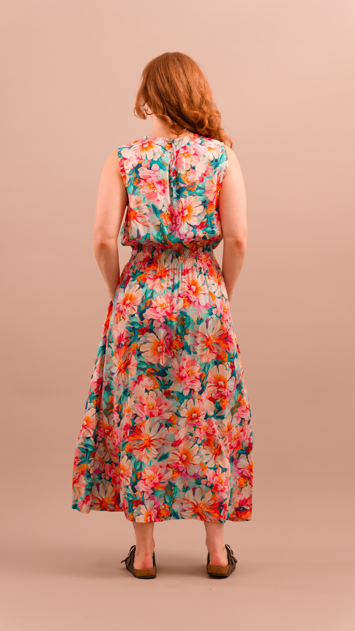 Juno Dress - Watercolour Garden