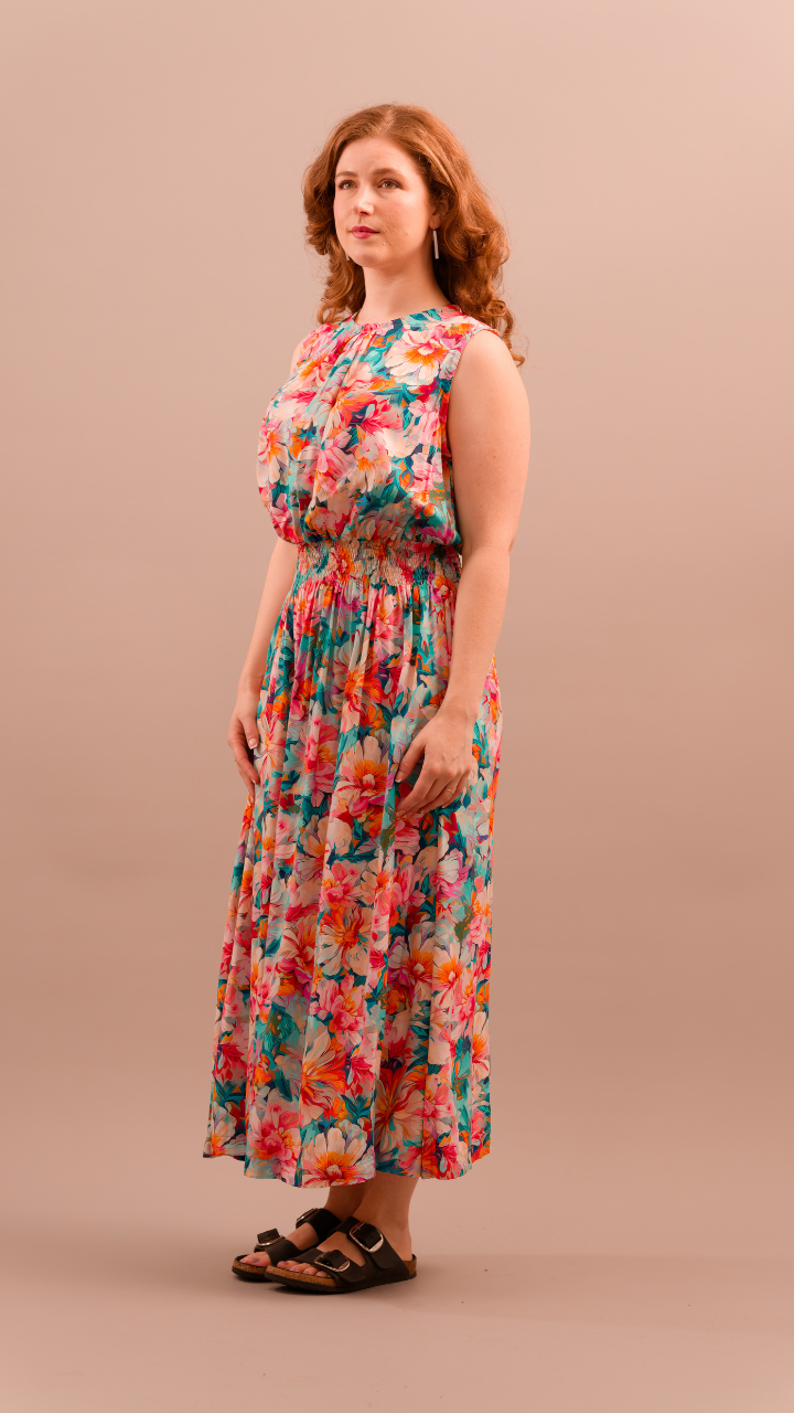 Juno Dress - Watercolour Garden