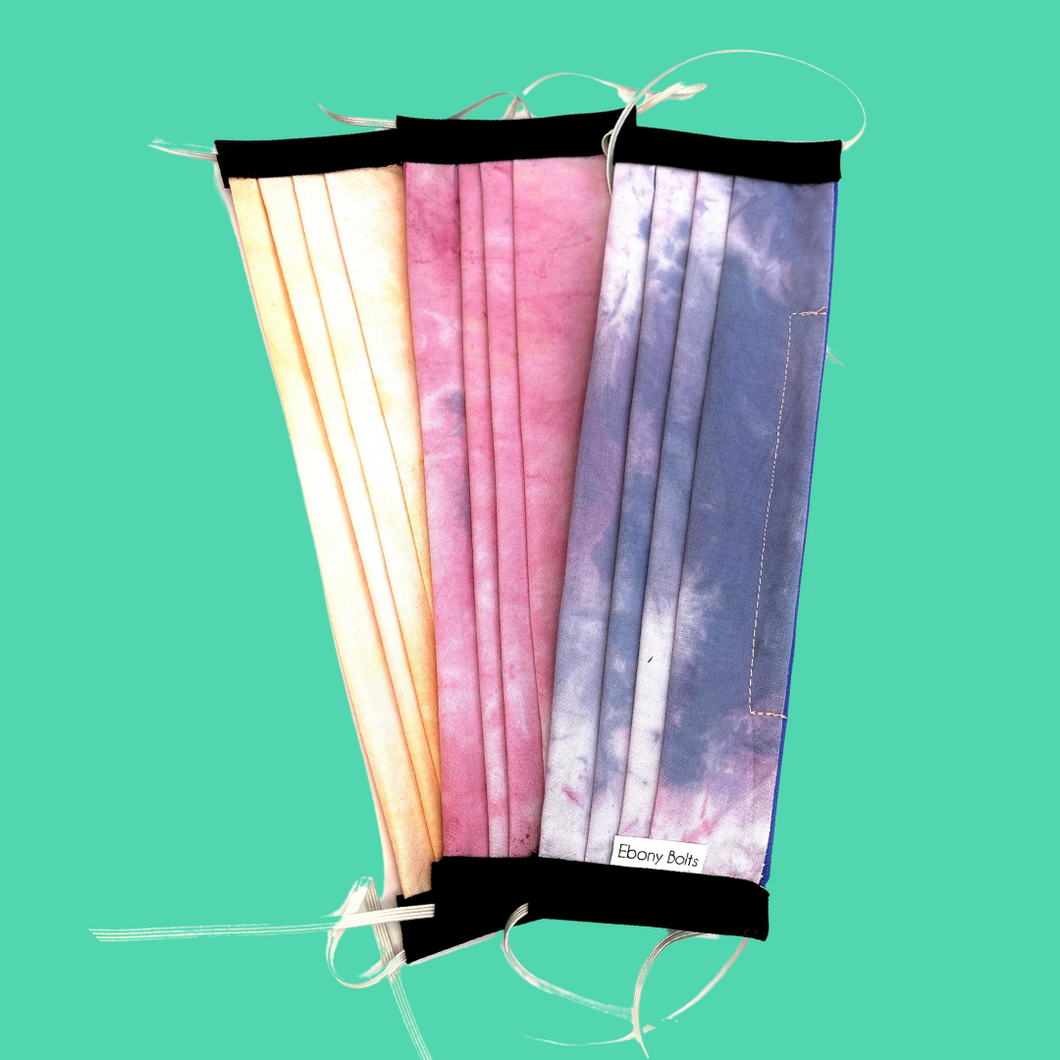 Triple Layer Pleated Fabric Face Mask
