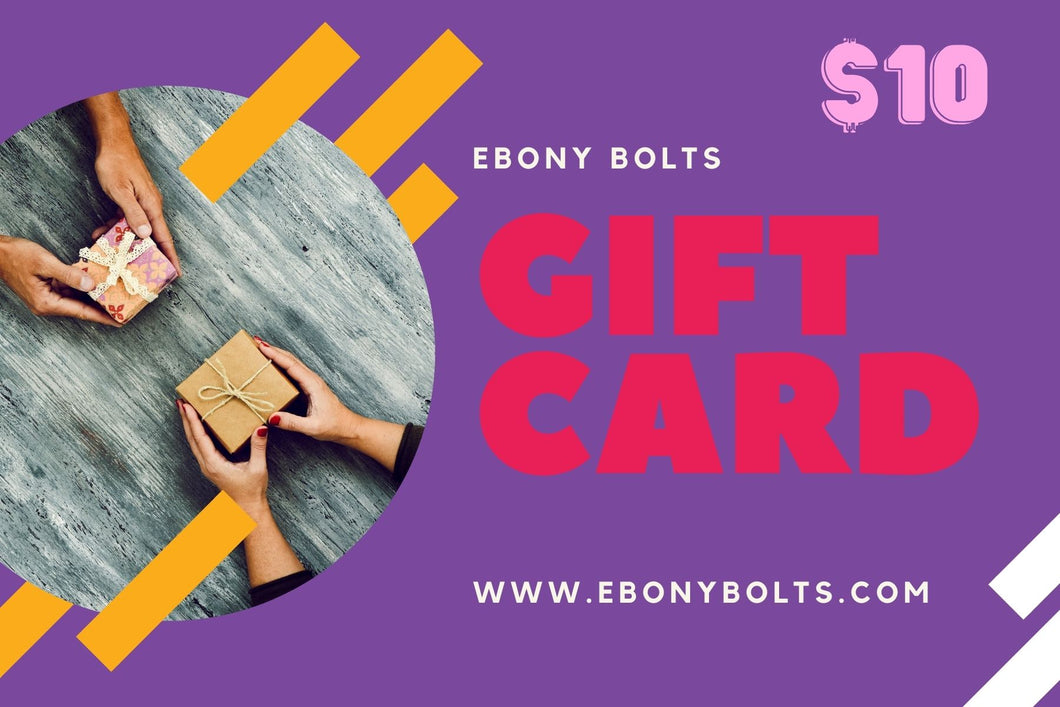 Ebony Bolts Gift Card